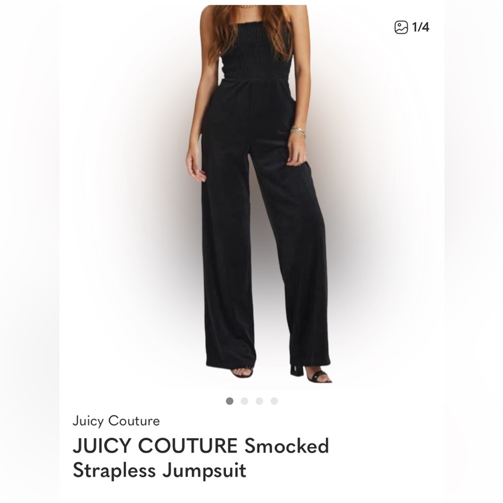 Juicy Couture Smocked Strapless Jumpsuit
